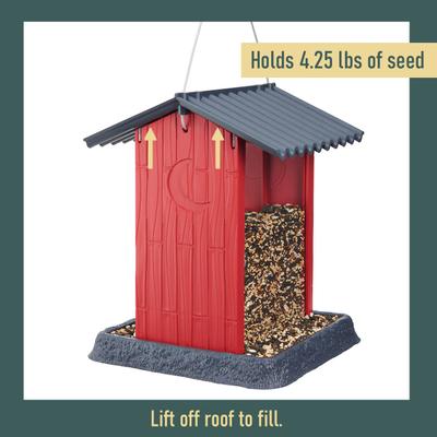 Show full view: North States Shed Bird Feeder, Red slide 3 of 7