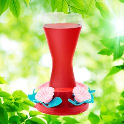 North States Pink Petunia Hummingbird Bird Feeder slide 2 of 3