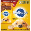 Pedigree Choice Cuts Variety Pack Grilled Chicken & Filet Mignon Flavor Wet Dog Food, 3.5-oz pouch, case of 8, bundle of 2