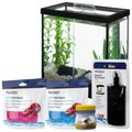 Fish Starter Kit - Frisco Betta Aquarium, Aqueon Betta Food, Water Care, Heater