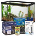 Fish Starter Kit - Frisco Aquarium, Pure Water Gravel, TetraMin Food, Aqueon Heater, JBJ Aquarium Filter