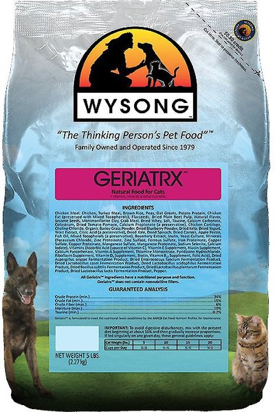 Wysong Geriatrx Dry Cat Food, 5-lb bag slide 1 of 2