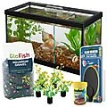 Fish Starter Kit - Frisco Betta Aquarium, Tetra Betta Food, GloFish Gravel, Underwater Treasures Ornament, Hydor Heater