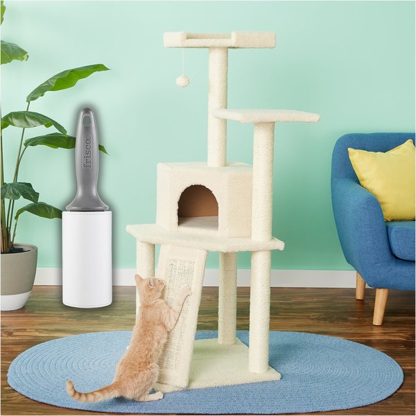 Frisco 52-in Cat Tree & Condo + Cat & Dog Hair Remover Lint Roller, 60 sheets slide 1 of 8