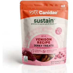 CANIDAE Sustain Jerky Treats Wild Venison Recipe Dog Treats, 4-oz bag