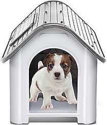 Magshion Up to 30-lb Kennel Shelter with Window DG CT HO, Grey, Medium