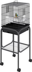 PawHut 44.5-in Metal Indoor Starter Kit Bird Cage, Black slide 2 of 9