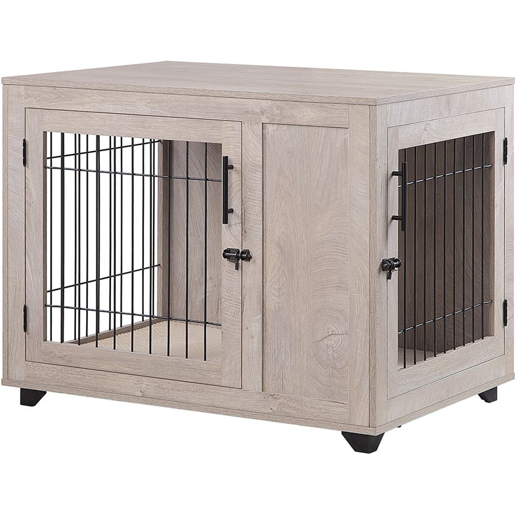 MERRY PRODUCTS Double Door Furniture Style Dog Crate, Mahogany, 42 inch 