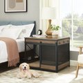 Unipaws Furniture Style Chew-proof Dog Crate, Walnut, Medium
