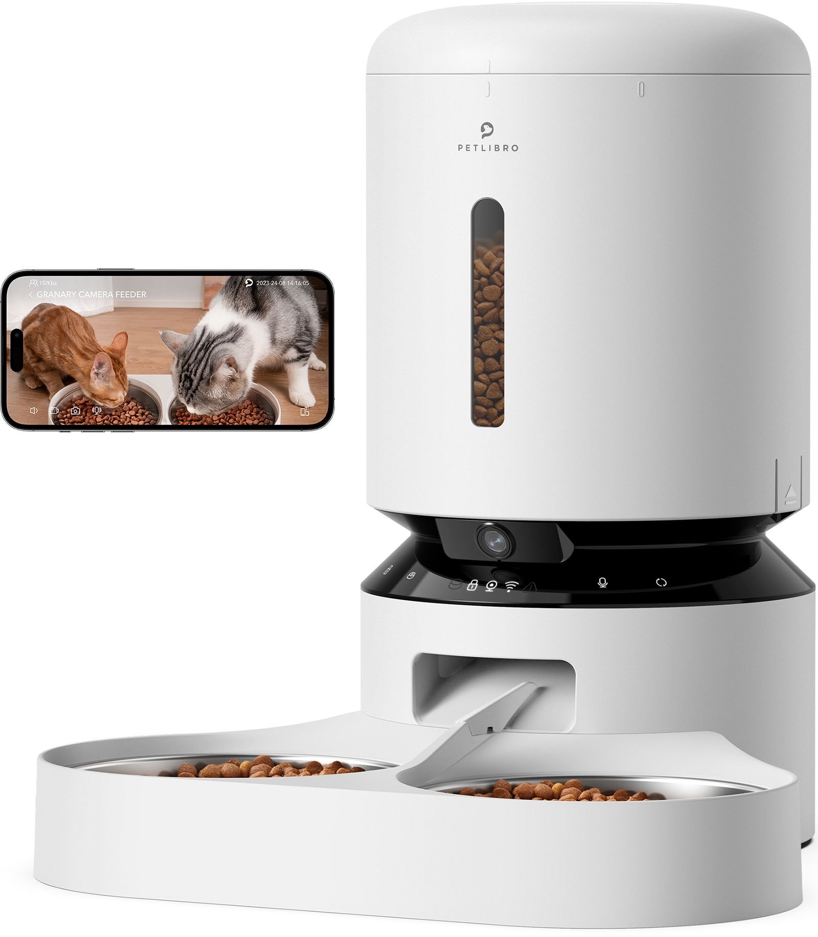 PETLIBRO Granary WIFI Automatic Two Cat & Dog Feeder with Camera & 3 ...