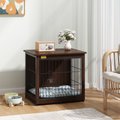 Coziwow Furniture Style Dog Crate with Removable Tray, Walnut, Small