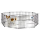 MidWest Wire Dog Exercise Pen, Black E-Coat, 18-in