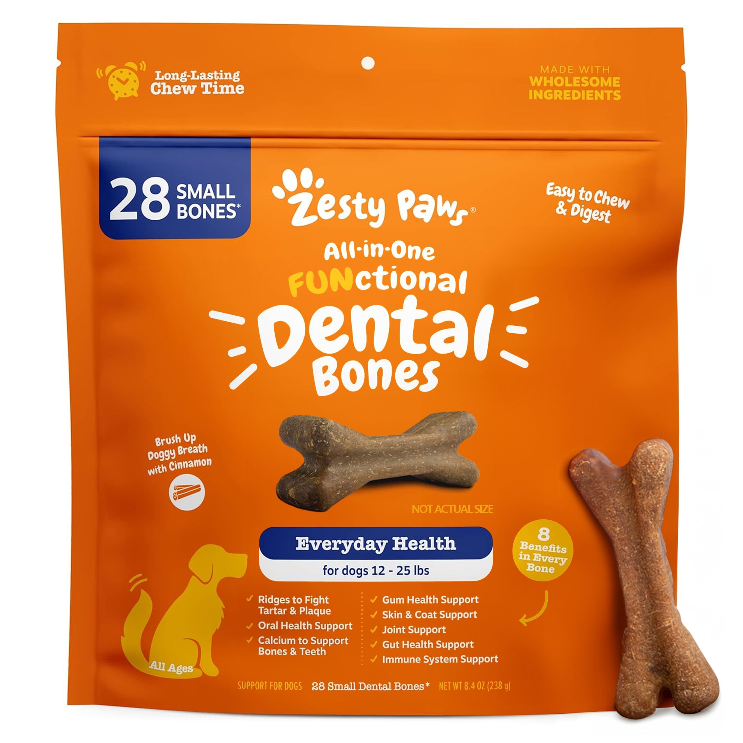 ZESTY PAWS All-in-One FUNctional Dental Bones Dental Chews for Small ...