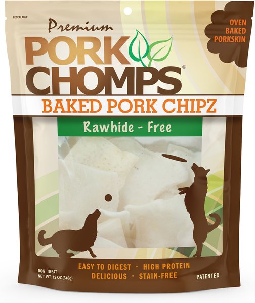 Premium Pork Chomps Baked Chipz Dog Treats, 12-oz bag slide 1 of 7