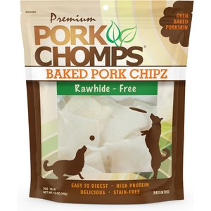 Premium Pork Chomps Baked Chipz Dog Treats, 12-oz bag