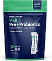 Honest Paws Well Pre+ Probiotic Digestive Support Chicken Flavored Powder Supplement for Dogs & Cats, 30 co...