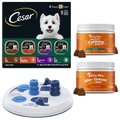 Dog Starter Kit - Zesty Paws Calming Supplements, Cesar Food, TRIXIE Toy, Zesty Paws Allergy & Immune Supplement