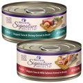 Wellness CORE Signature Selects Flaked Skipjack Tuna & Shrimp Entree in Broth + Flaked Skipjack Tuna & Wild Salmon Entree in Broth Canned Cat Food, 5.3-oz, case of 12