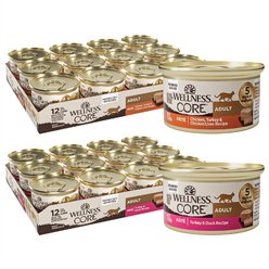 Wellness CORE Natural Chicken Turkey & Chicken Liver Pate + Turkey & Duck Pate Canned Cat Food