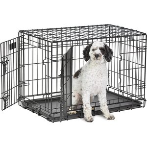 MidWest LifeStages Double Door Collapsible Wire Dog Crate, 30 inch