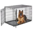 MidWest LifeStages Double Door Collapsible Wire Dog Crate, 48 inch