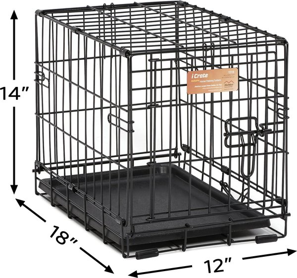 MIDWEST iCrate Fold Carry Single Door Collapsible Wire Dog Crate 18 inch Chewy