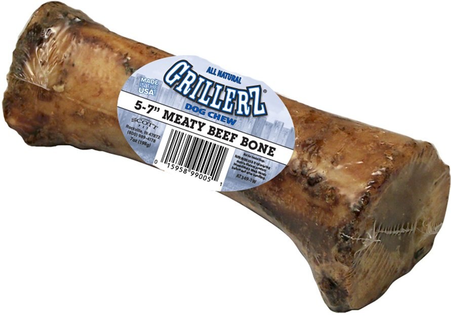 GRILLERZ Smoked Beefy Bones Dog Treats, Large
