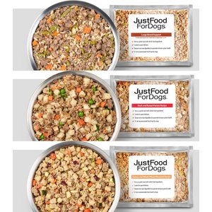 JustFoodForDogs Large Breed Variety Pack Fresh Dog Food, 224-oz pack