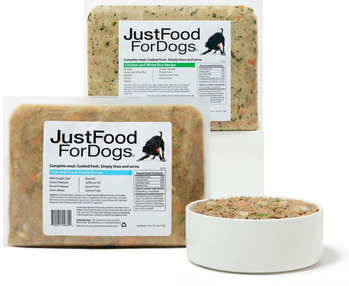 Just food for dogs outlet fish and sweet potato