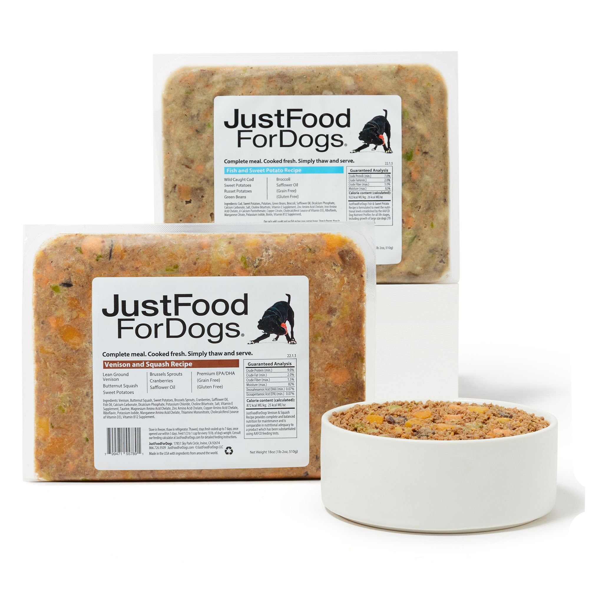 JUSTFOODFORDOGS Healthy Weight Variety Pack HumanGrade Fresh Whole Dog