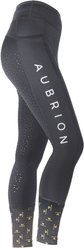 Shires Equestrian Products Aubrion Stanmore Horse Riding Tights, Black, Small