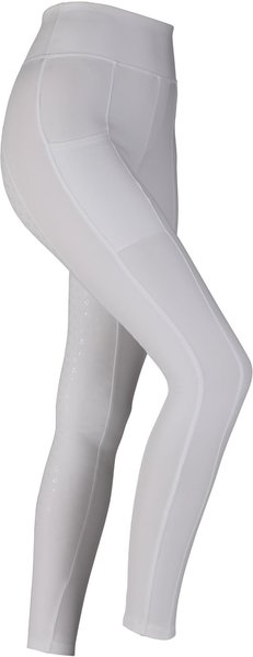 Shires Equestrian Products Aubrion Hudson Horse Riding Tights, White, Small slide 1 of 3
