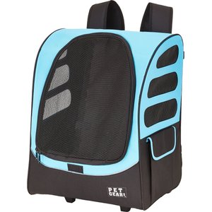 Pet Gear I-GO Plus Traveler Dog & Cat Backpack & Rolling Carrier, Ocean Blue