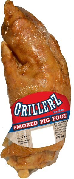 Grillerz Smoked Pig Foot Dog Treat slide 1 of 2