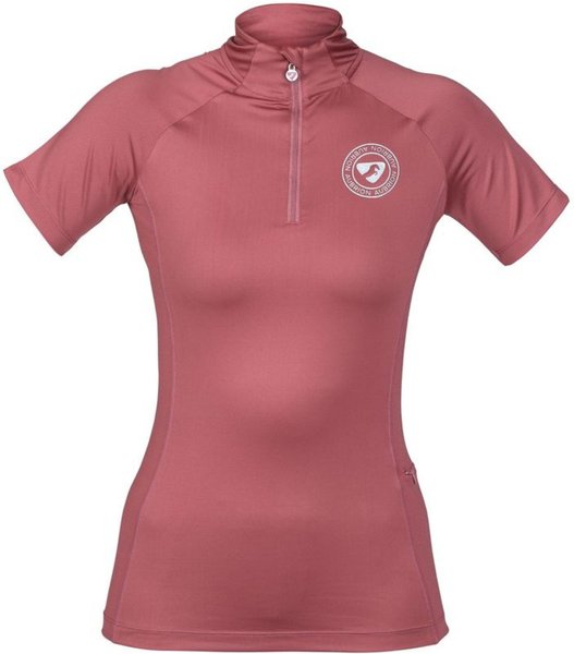 Shires Equestrian Products Aubrion Highgate Short Sleeve Horse Riding Base Layer, Dusky Pink, XX-Small slide 1 of 3