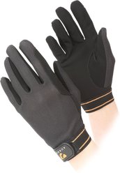 Shires Equestrian Products Aubrion Mesh Ladies Horse Riding Gloves, Black, X-Small
