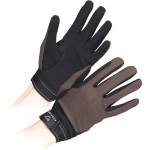 Shires Equestrian Products Aubrion Mesh Ladies Horse Riding Gloves, Brown, Small