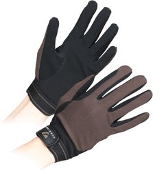 Shires Equestrian Products Aubrion Mesh Ladies Horse Riding Gloves, Brown, Medium