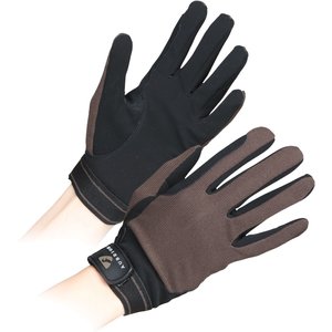 Shires Equestrian Products Aubrion Mesh Ladies Horse Riding Gloves, Brown, Large