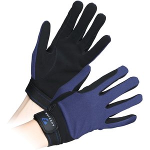 Shires Equestrian Products Aubrion Mesh Ladies Horse Riding Gloves, Navy, Small