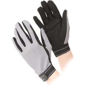 Shires Equestrian Products Aubrion Mesh Ladies Horse Riding Gloves, Grey, Medium
