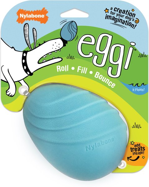 Nylabone Creative Play Eggi Dog Treat Toy, Blue, Large slide 1 of 10