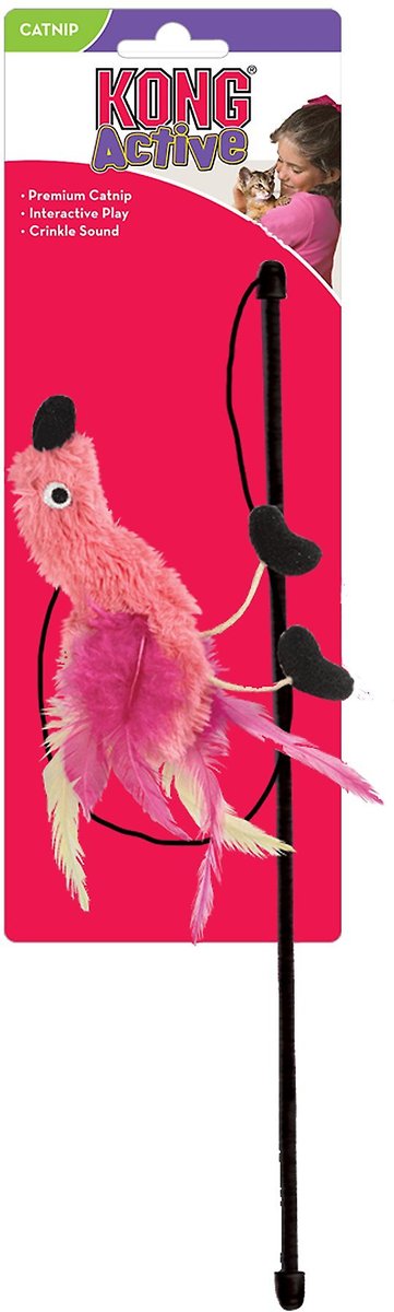 Kong active feather 2024 teaser cat toy