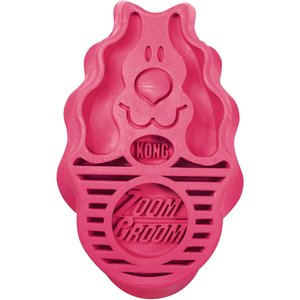 KONG Dog ZoomGroom Multi-Use Brush, Raspberry, Small/Puppy
