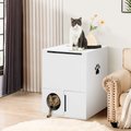 Coziwow Multi-functional Cat Litter Box Enclosure with Extra Storage Space, White