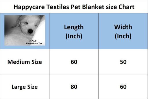 HappyCare Textiles advanced Pets Print cozy Waterproof Cat & Dog blanket, White Bone