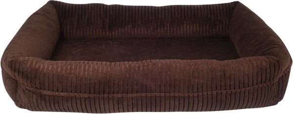 HappyCare Textiles Decorative Corduory Rectangle Orthopedic Cat & Dog Bed