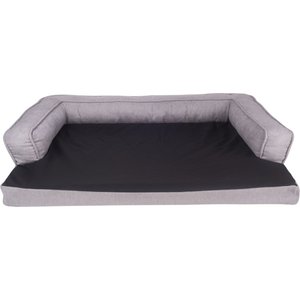 Happycare Textiles Advanced Graphene Orthopedic Foam Dog Sofa Bed, Grey & Black, Large