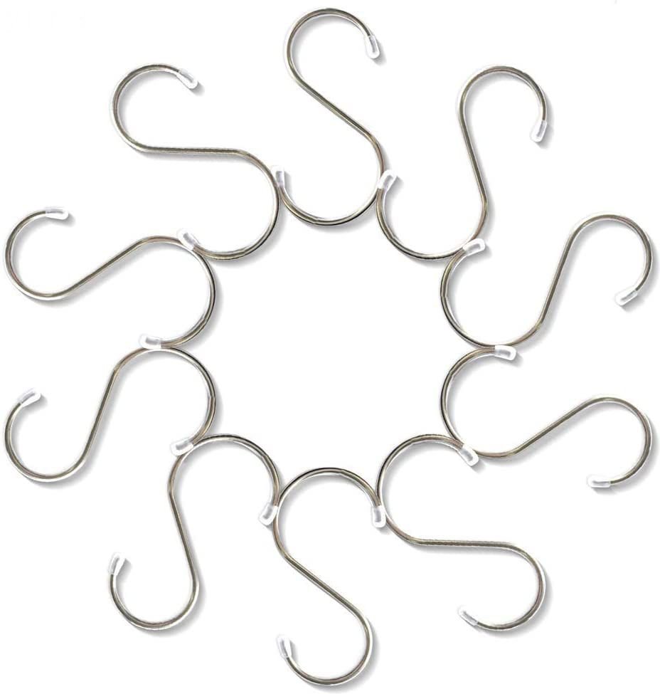 SUNGROW Metal S Hooks for Hanging Small Animal & Bird Cage Toys