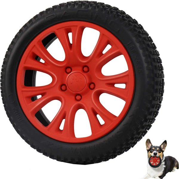 EYS Rubber Tires Dog Toy, Purple, Medium slide 1 of 5